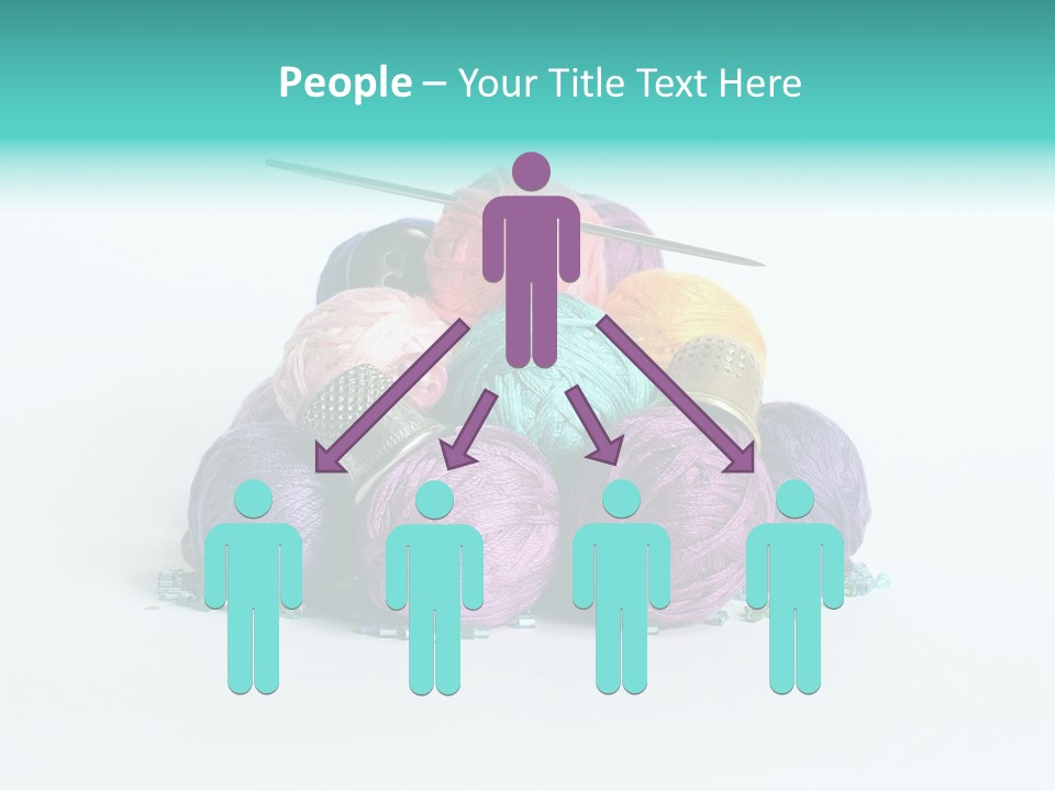 Knit Variegated Ball PowerPoint Template