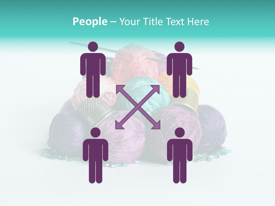 Knit Variegated Ball PowerPoint Template