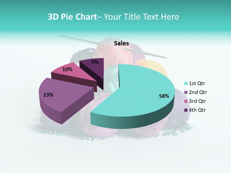Knit Variegated Ball PowerPoint Template