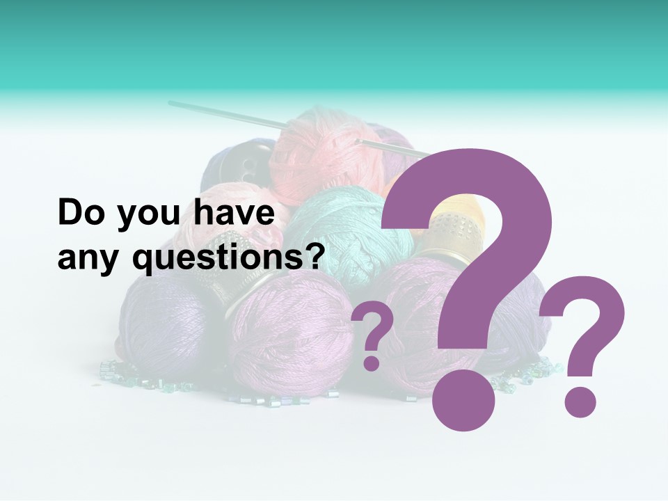 Knit Variegated Ball PowerPoint Template