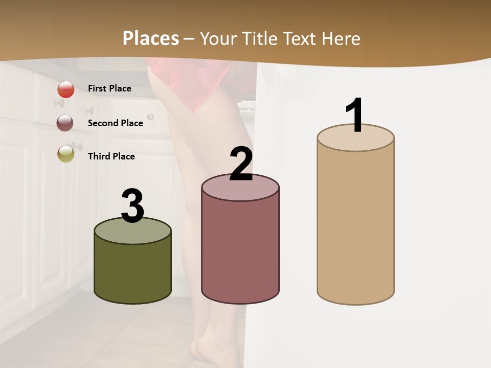 Sexy Lingerie Fridge PowerPoint Template