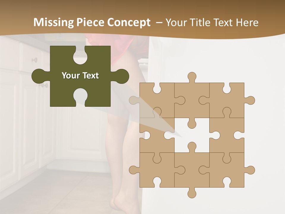 Sexy Lingerie Fridge PowerPoint Template