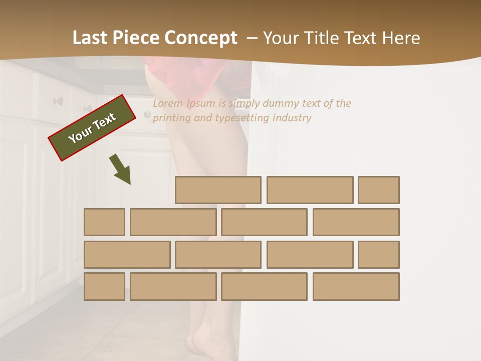 Sexy Lingerie Fridge PowerPoint Template