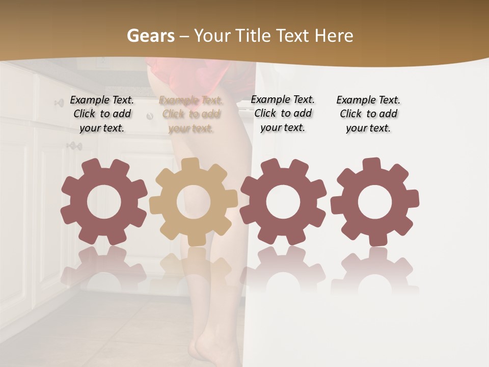 Sexy Lingerie Fridge PowerPoint Template