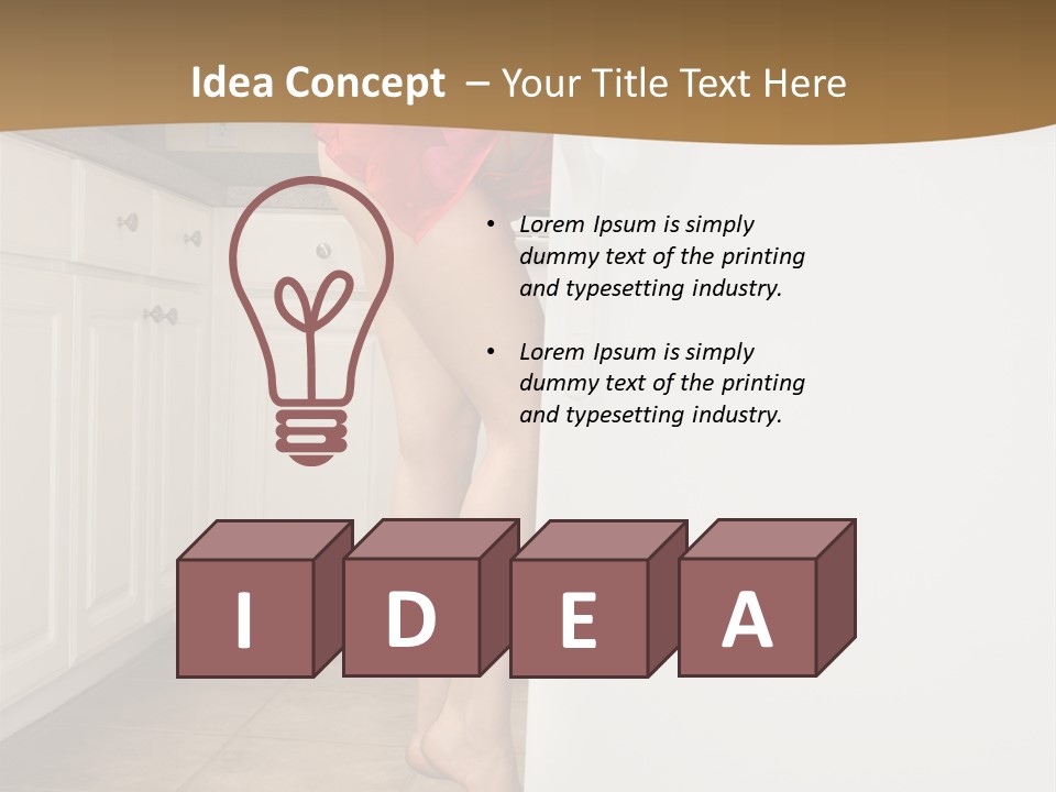 Sexy Lingerie Fridge PowerPoint Template