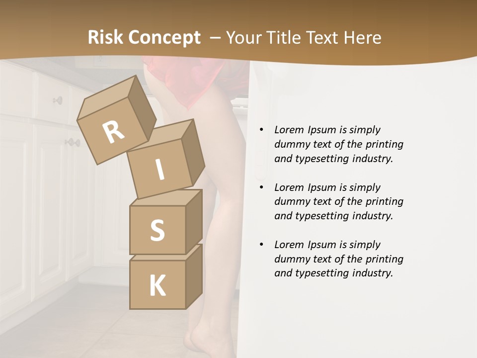 Sexy Lingerie Fridge PowerPoint Template