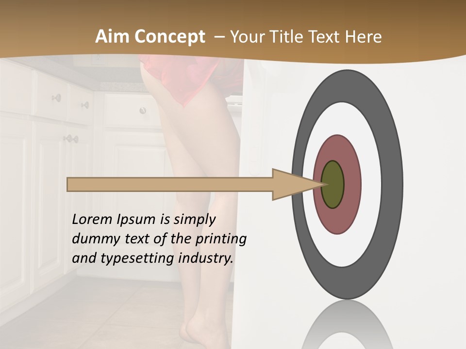 Sexy Lingerie Fridge PowerPoint Template