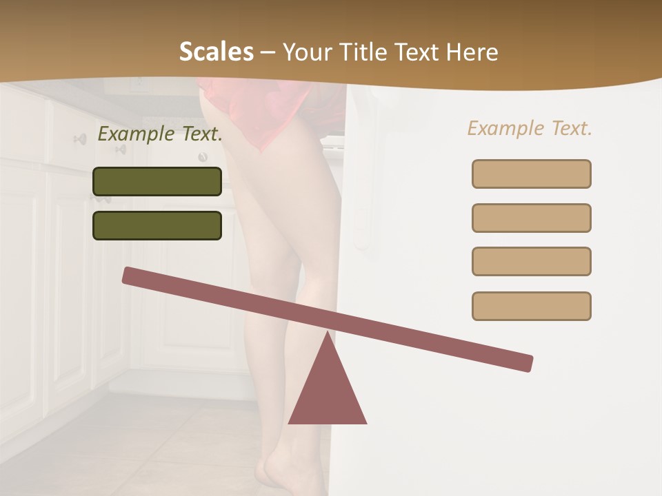 Sexy Lingerie Fridge PowerPoint Template