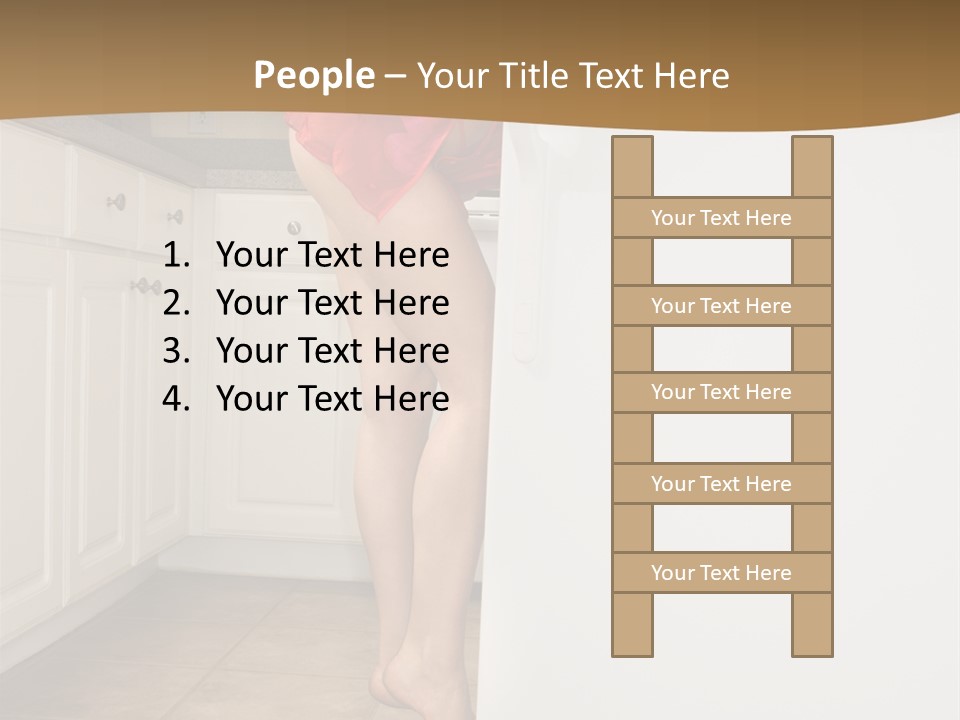 Sexy Lingerie Fridge PowerPoint Template