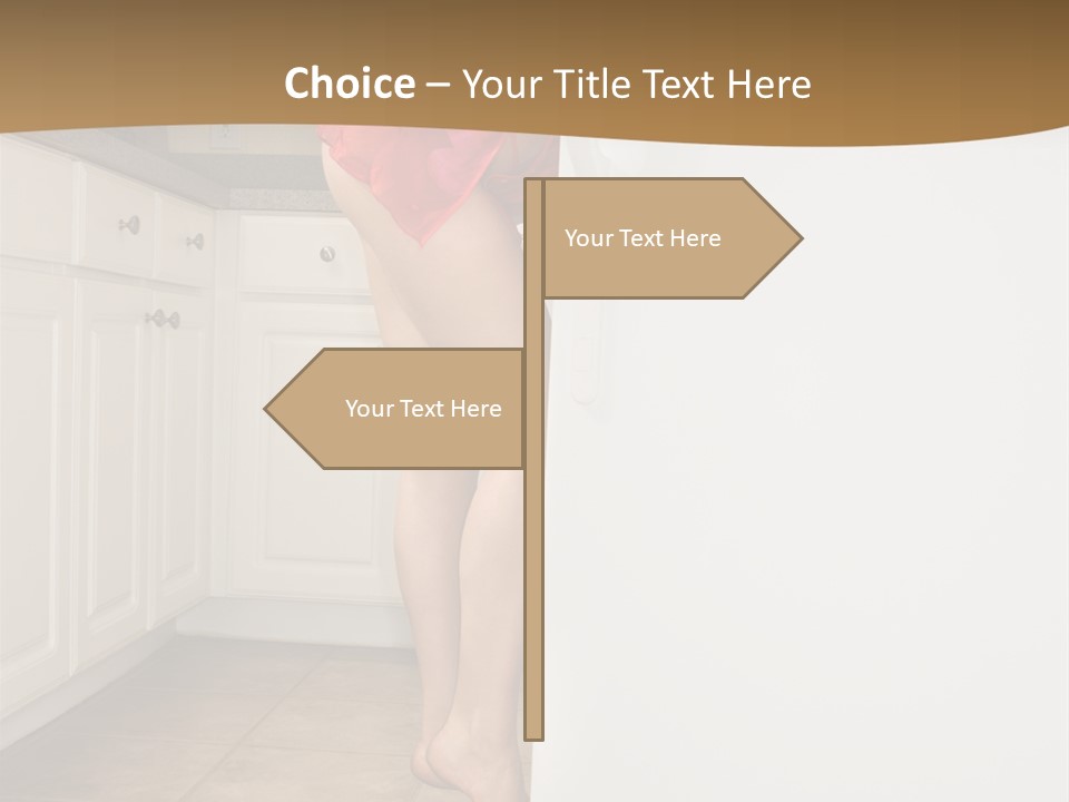 Sexy Lingerie Fridge PowerPoint Template