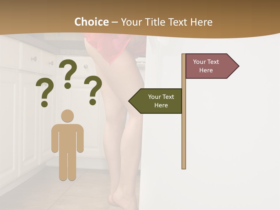 Sexy Lingerie Fridge PowerPoint Template