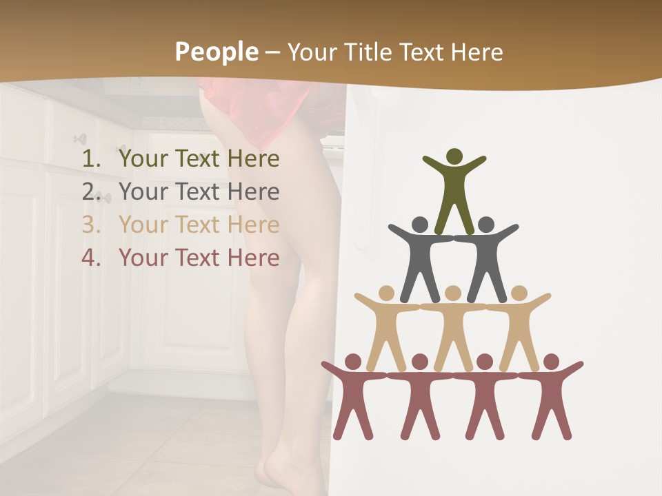 Sexy Lingerie Fridge PowerPoint Template