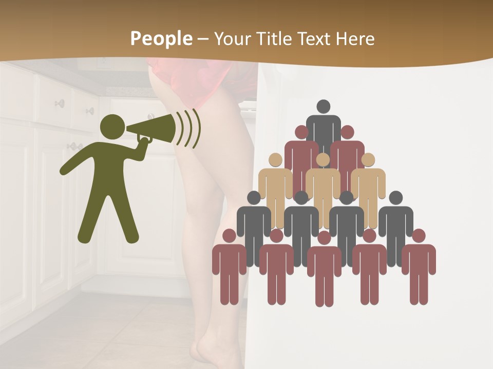 Sexy Lingerie Fridge PowerPoint Template