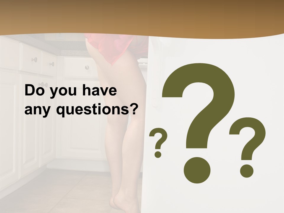 Sexy Lingerie Fridge PowerPoint Template