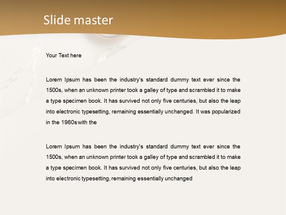 Anniversary Gold Concept PowerPoint Template