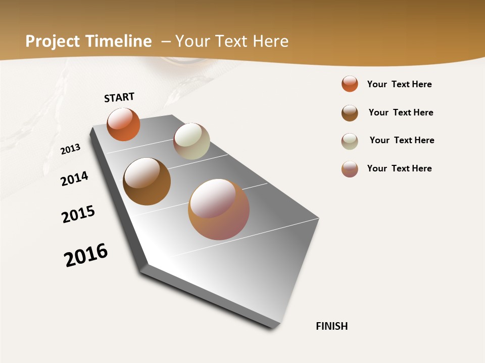 Anniversary Gold Concept PowerPoint Template
