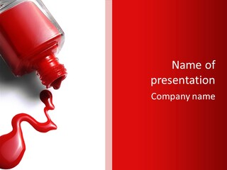 Closeup Drop Cosmetics PowerPoint Template