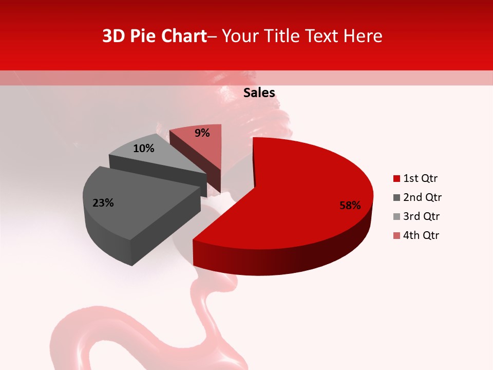 Closeup Drop Cosmetics PowerPoint Template