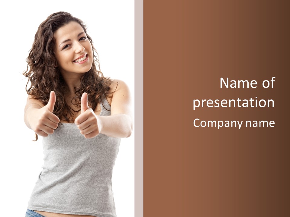 Gesture Top Cheerful PowerPoint Template