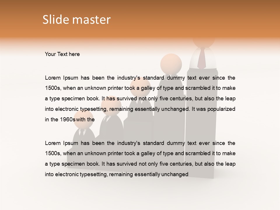 A Group Of People Standing On Top Of A Bar Chart PowerPoint Template