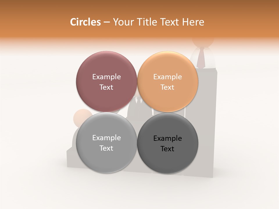 A Group Of People Standing On Top Of A Bar Chart PowerPoint Template