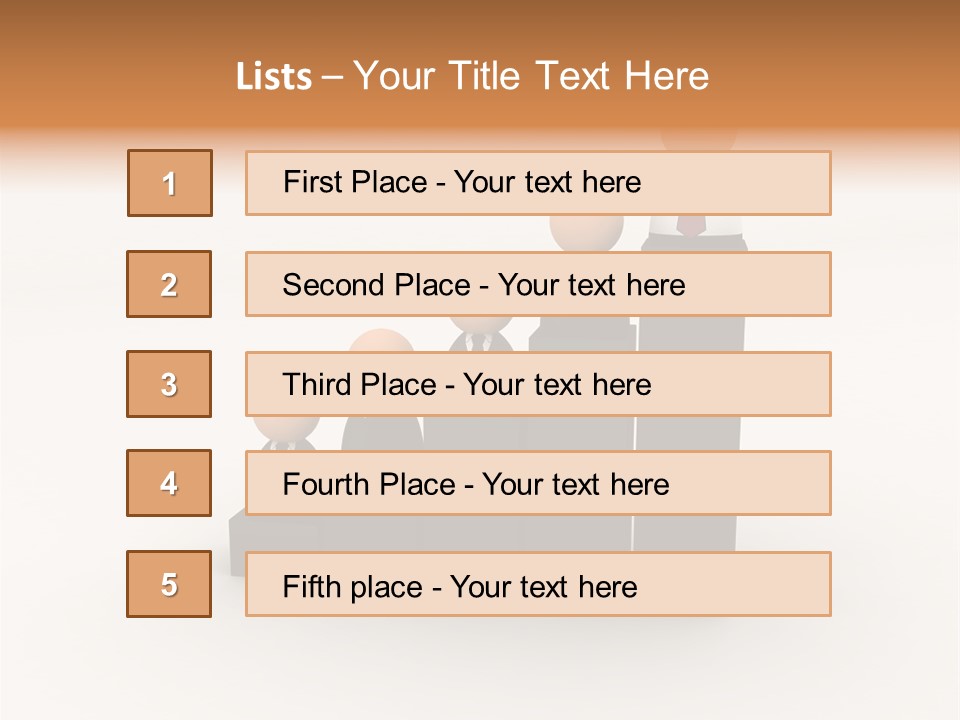 A Group Of People Standing On Top Of A Bar Chart PowerPoint Template