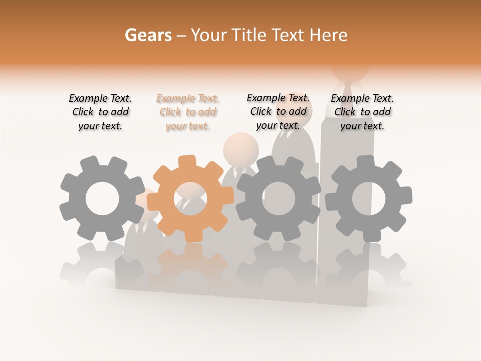 A Group Of People Standing On Top Of A Bar Chart PowerPoint Template