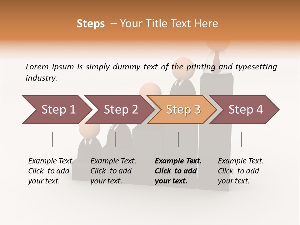 A Group Of People Standing On Top Of A Bar Chart PowerPoint Template