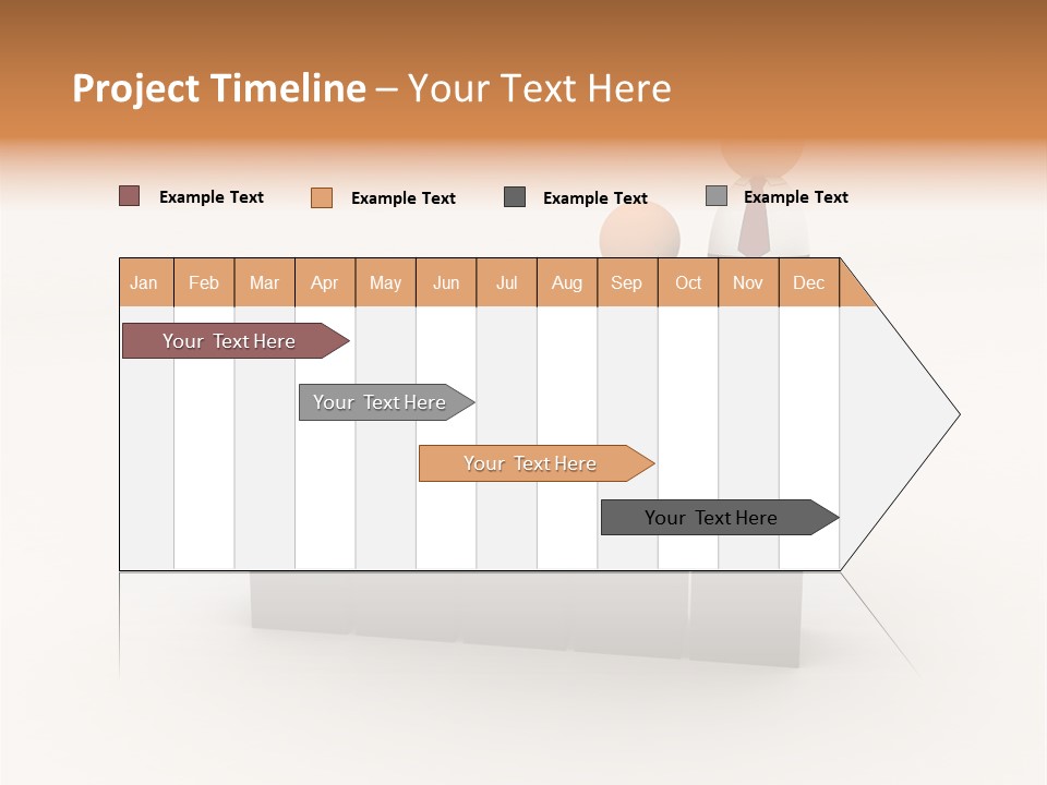 A Group Of People Standing On Top Of A Bar Chart PowerPoint Template