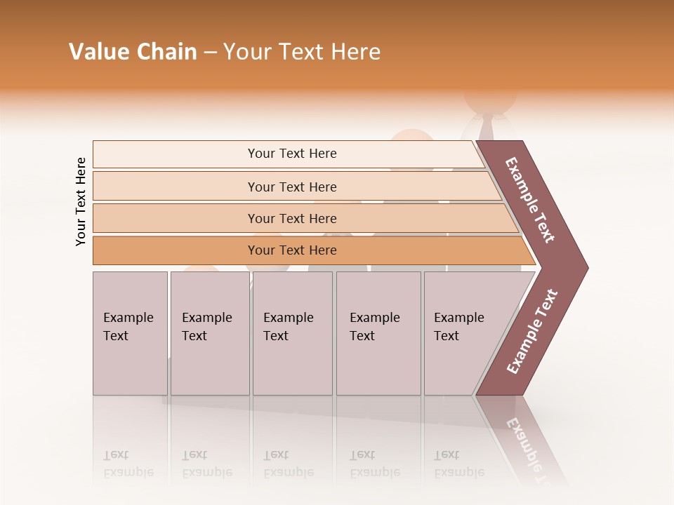 A Group Of People Standing On Top Of A Bar Chart PowerPoint Template