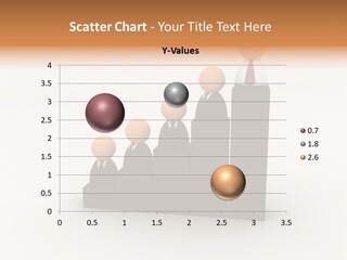 A Group Of People Standing On Top Of A Bar Chart PowerPoint Template