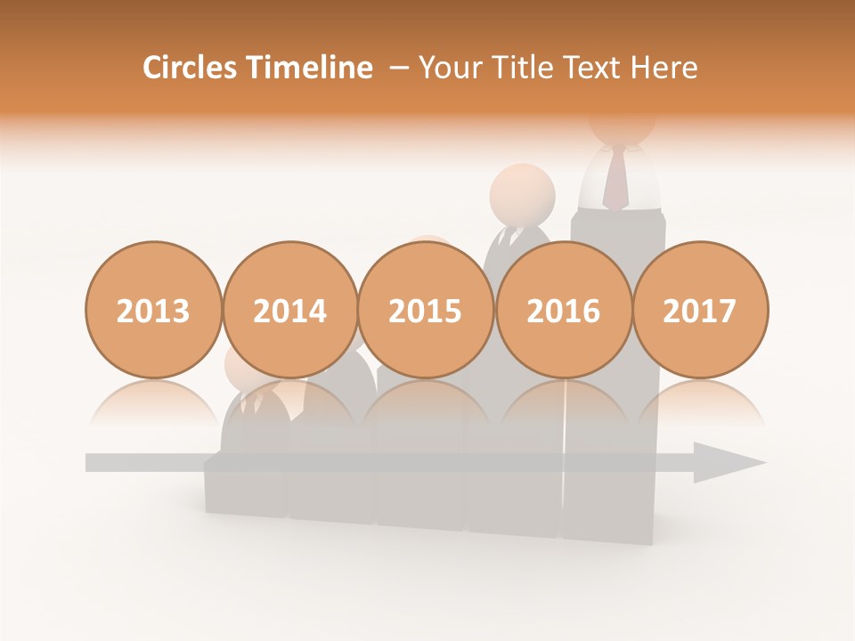 A Group Of People Standing On Top Of A Bar Chart PowerPoint Template