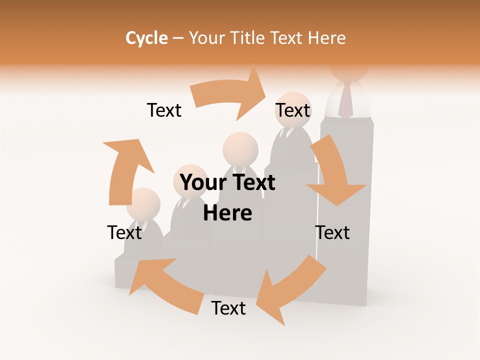 A Group Of People Standing On Top Of A Bar Chart PowerPoint Template