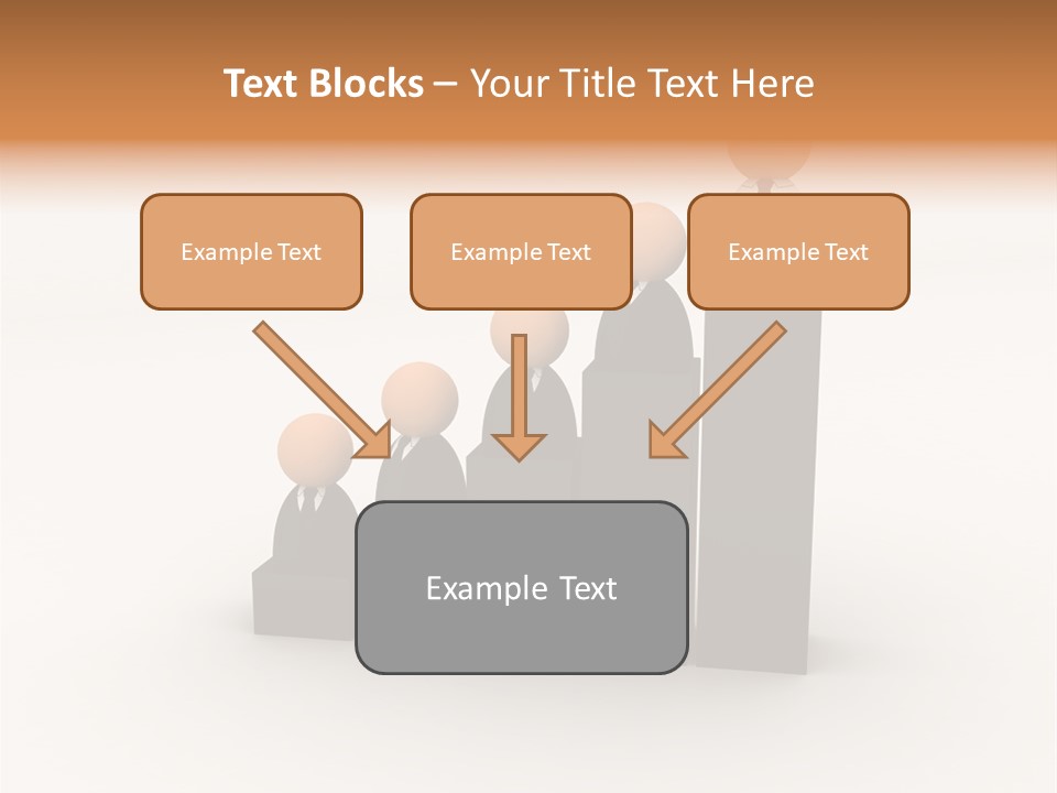A Group Of People Standing On Top Of A Bar Chart PowerPoint Template