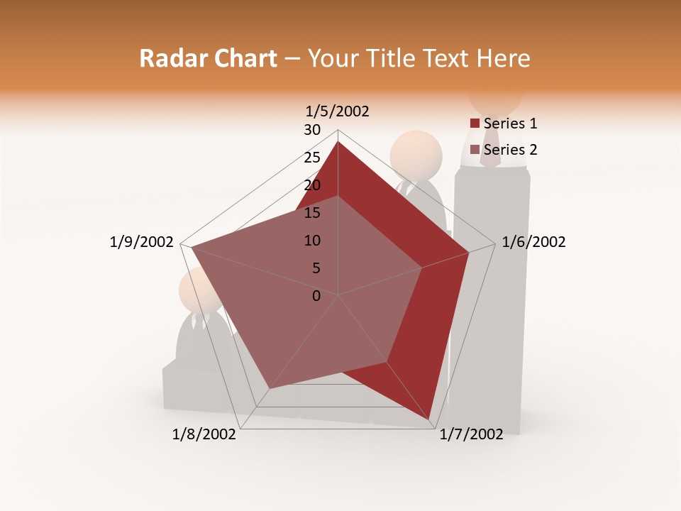 A Group Of People Standing On Top Of A Bar Chart PowerPoint Template