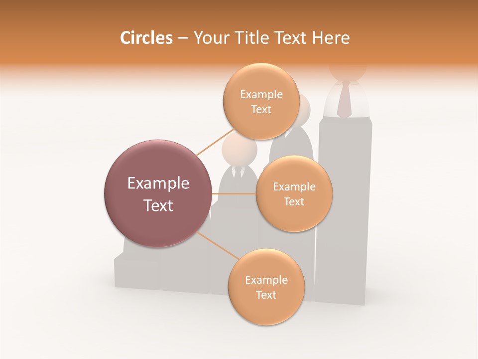 A Group Of People Standing On Top Of A Bar Chart PowerPoint Template