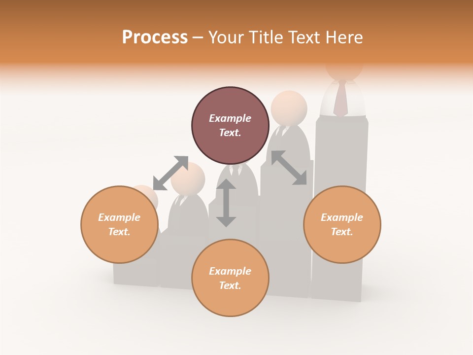 A Group Of People Standing On Top Of A Bar Chart PowerPoint Template