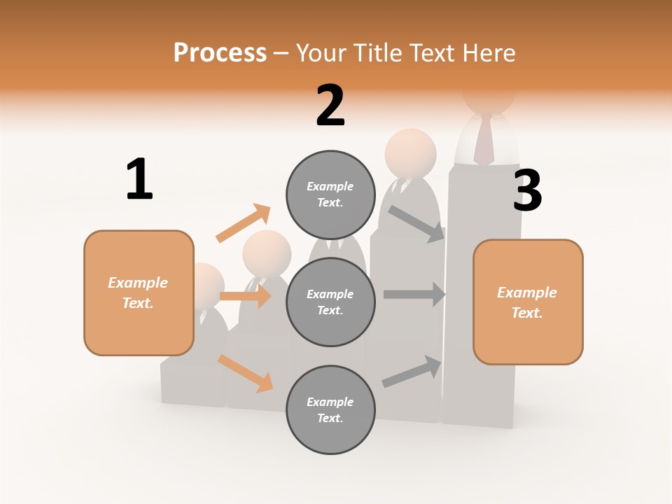 A Group Of People Standing On Top Of A Bar Chart PowerPoint Template