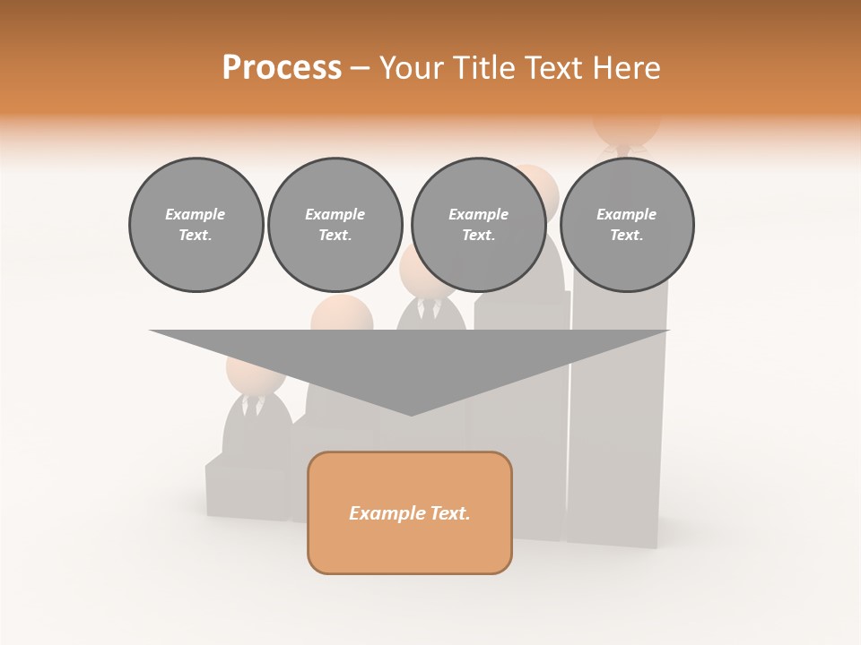 A Group Of People Standing On Top Of A Bar Chart PowerPoint Template