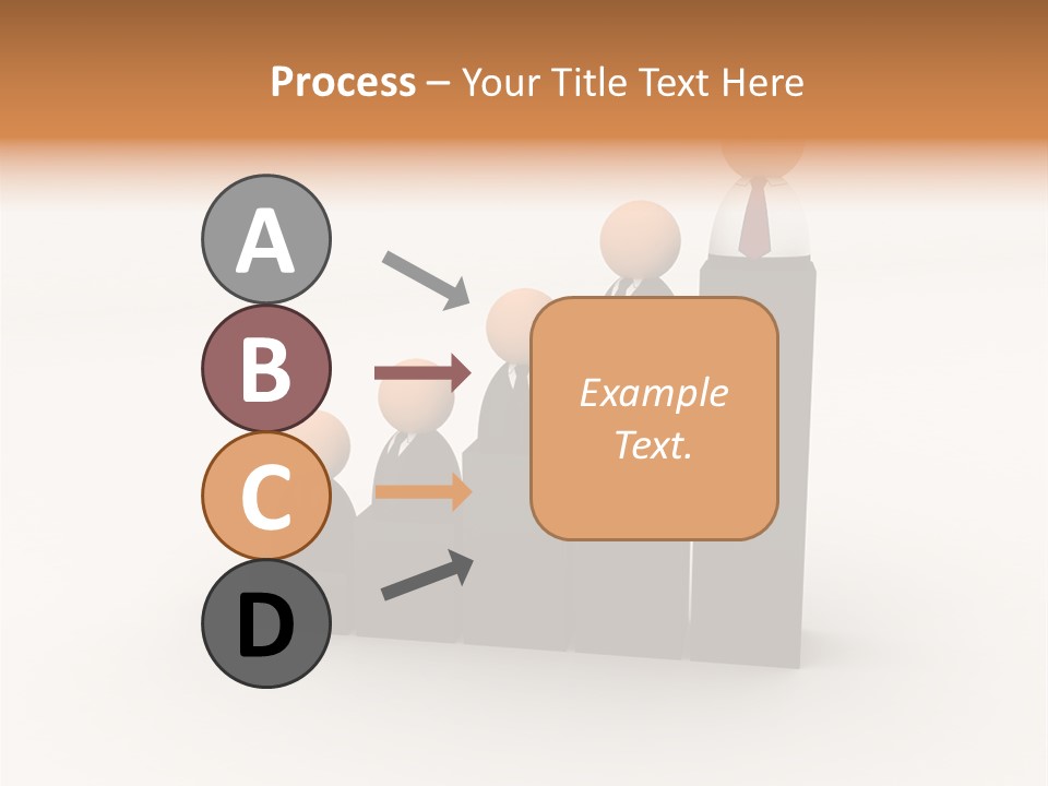 A Group Of People Standing On Top Of A Bar Chart PowerPoint Template