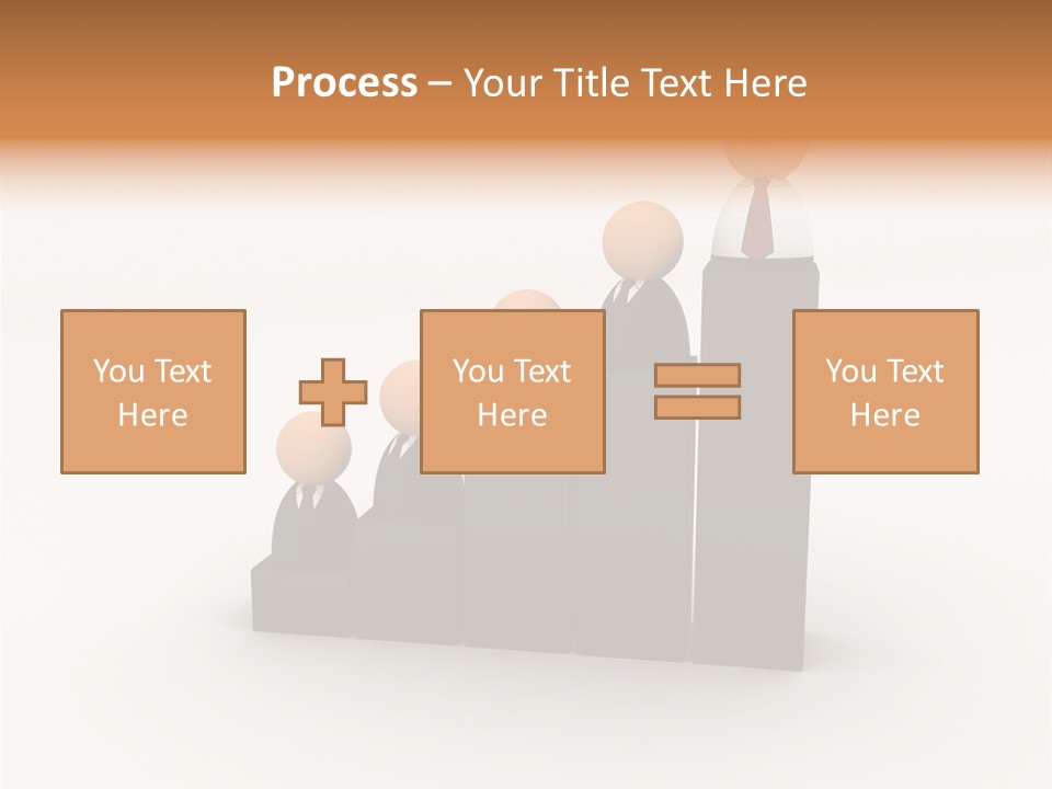 A Group Of People Standing On Top Of A Bar Chart PowerPoint Template