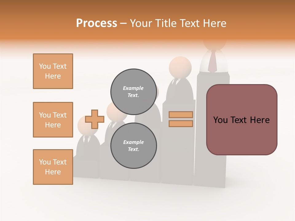 A Group Of People Standing On Top Of A Bar Chart PowerPoint Template