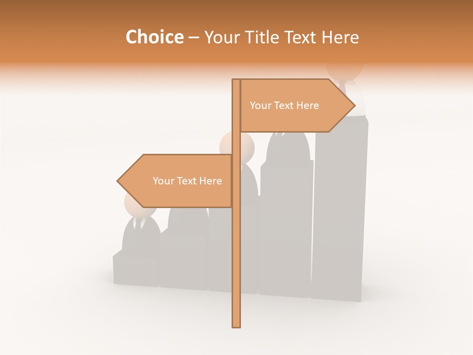 A Group Of People Standing On Top Of A Bar Chart PowerPoint Template