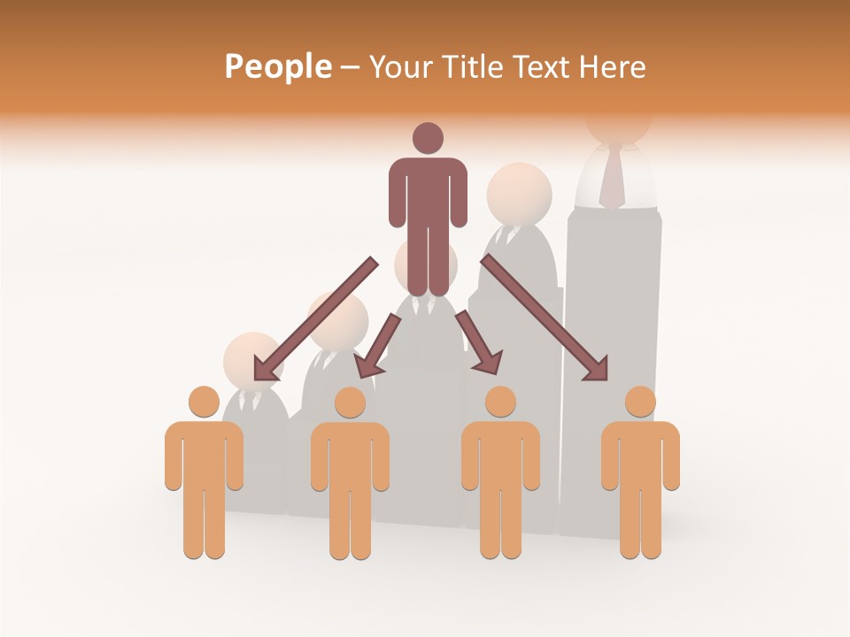 A Group Of People Standing On Top Of A Bar Chart PowerPoint Template