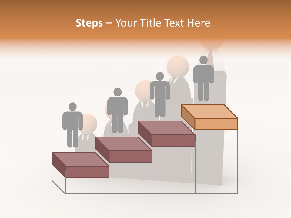 A Group Of People Standing On Top Of A Bar Chart PowerPoint Template