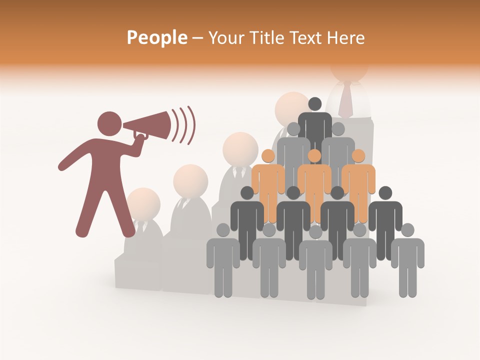 A Group Of People Standing On Top Of A Bar Chart PowerPoint Template