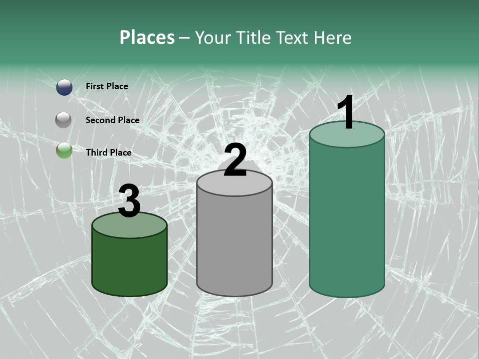 Shatter Window Hole PowerPoint Template
