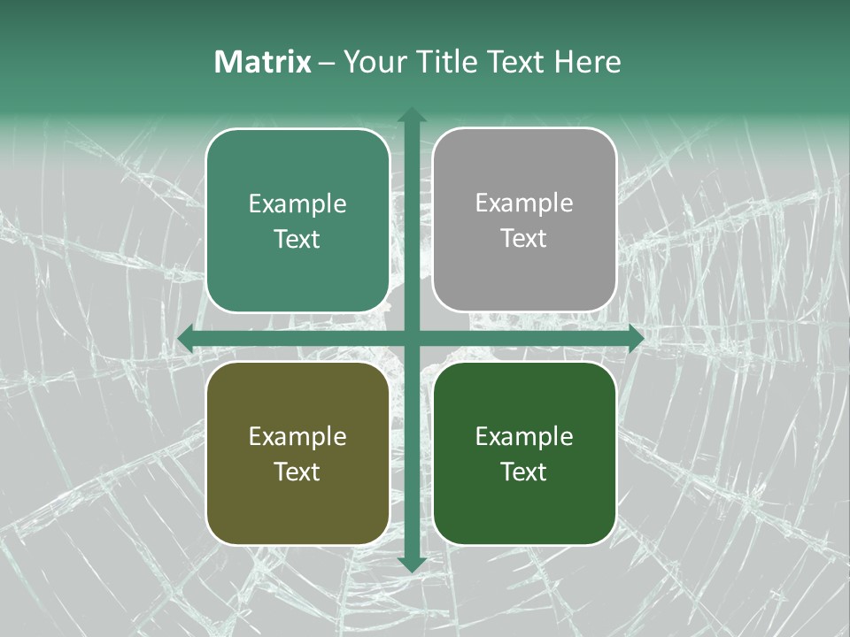 Shatter Window Hole PowerPoint Template