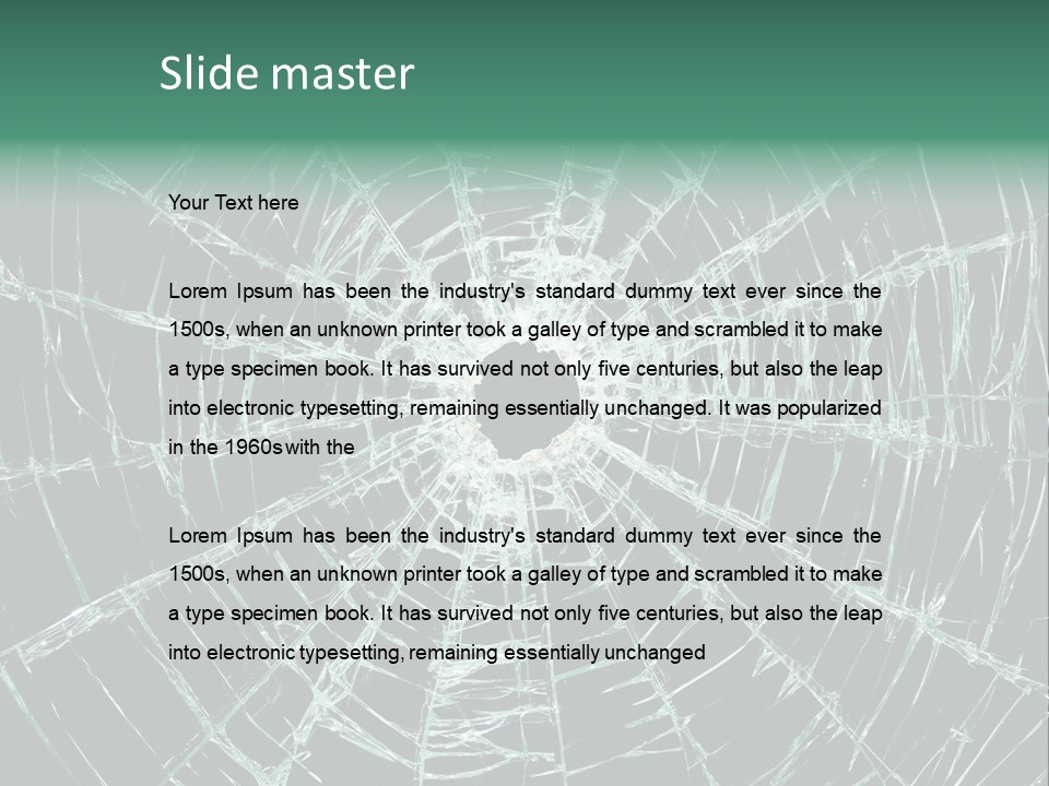 Shatter Window Hole PowerPoint Template