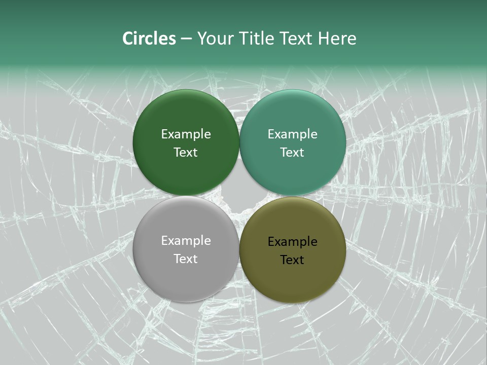 Shatter Window Hole PowerPoint Template